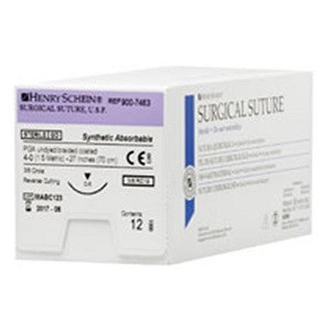 Henry Schein 4-0 x 27" Undyed PGA Suture with C-6 Needle (9007463)