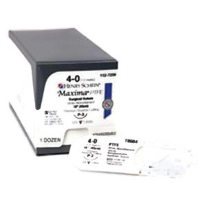 Henry Schein Maxima 4-0 x 18" Polytetrafluoroethylene Suture with P-3 Needle (1127259)