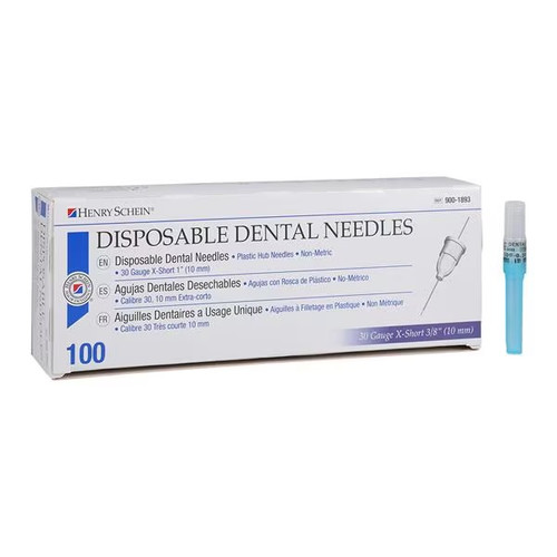 Henry Schein 30 Gauge X-Short Standard Plastic Hub Dental Needle (02N1300)