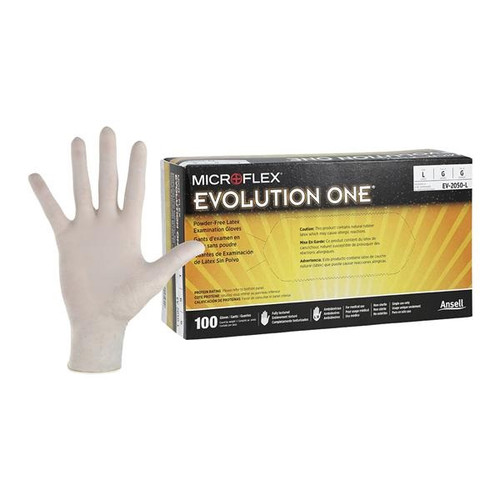Ansell Large MicroFlex Evolution One EV-2050 Latex PF Exam Gloves (EV-2050-L) Ansell Large MicroFlex Evolution One EV-2050 Latex PF Exam Gloves (EV-2050-L)
