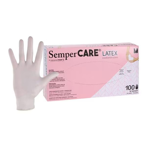 Sempermed Medium SemperCare Latex PF Exam Glove (SCLT103)