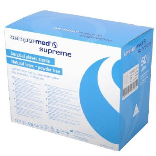 Sempermed Size 6 Cream Supreme PF Latex Surgical Gloves (SPFP6000)