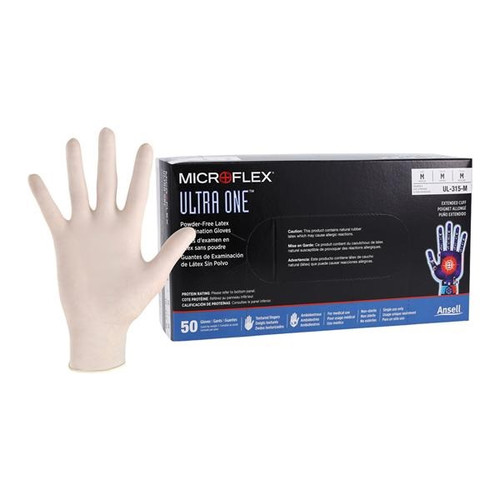 Ansell Medium MicroFlex Ultra One UL-315 Latex Exam Gloves (UL-315-M) Ansell Medium MicroFlex Ultra One UL-315 Latex Exam Gloves (UL-315-M)