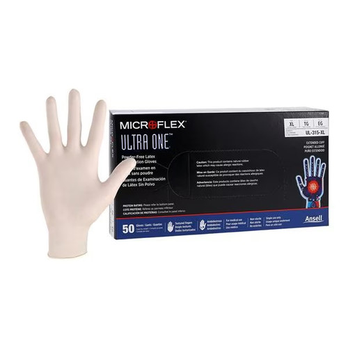 Ansell X-Large MicroFlex Ultra One UL-315 Latex Exam Gloves (UL-315-XL) Ansell X-Large MicroFlex Ultra One UL-315 Latex Exam Gloves (UL-315-XL)