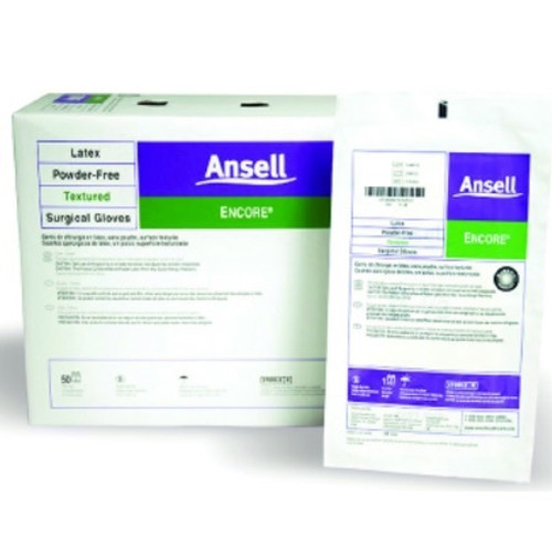 Ansell Encore® Size 7 Latex Powder-Free Surgical Gloves with Textured Finish (5785003)