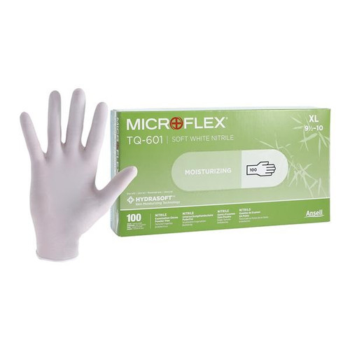 Ansell X-Large Soft White Nitrile TQ-601 Exam Gloves (TQ-601-XL) Ansell X-Large Soft White Nitrile TQ-601 Exam Gloves (TQ-601-XL)