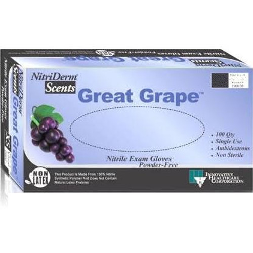 IHC Large Nitriderm® Grape Scents Powder-Free Nitrile Gloves (196300)