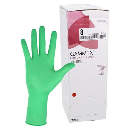 Ansell Size 8 Gammex Non-Latex PI Ortho Green Surgical Gloves (20686580) Ansell Size 8 Gammex Non-Latex PI Ortho Green Surgical Gloves (20686580)