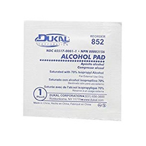 Dukal Medium Alcohol Prep Pads (852-1000) Dukal Medium Alcohol Prep Pads (852-1000)