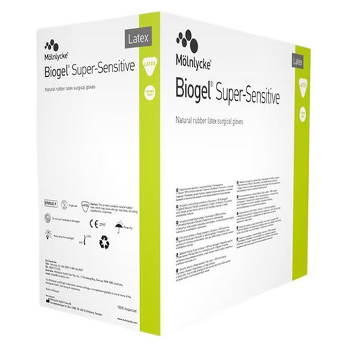 Molnlycke Size 8 Biogel Super-Sensitive Latex PF Glove (82580) Molnlycke Size 8 Biogel Super-Sensitive Latex PF Glove (82580)