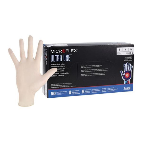 Ansell Small MicroFlex Ultra One UL-315 Latex Exam Gloves (UL-315-S) Ansell Small MicroFlex Ultra One UL-315 Latex Exam Gloves (UL-315-S)