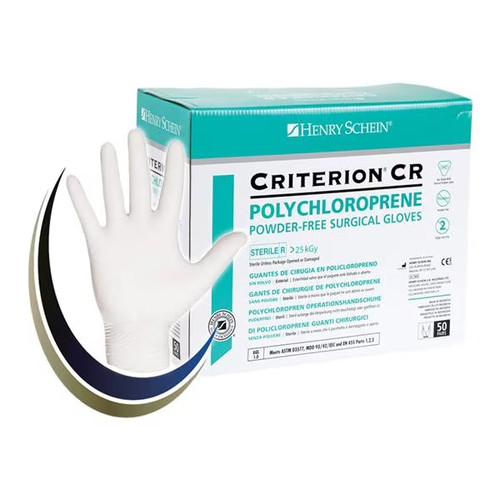 Size 6 Sterile Criterion Polychloroprene PF Surgical Glove - 50 Pairs/Box (CR-SG130-6.0)