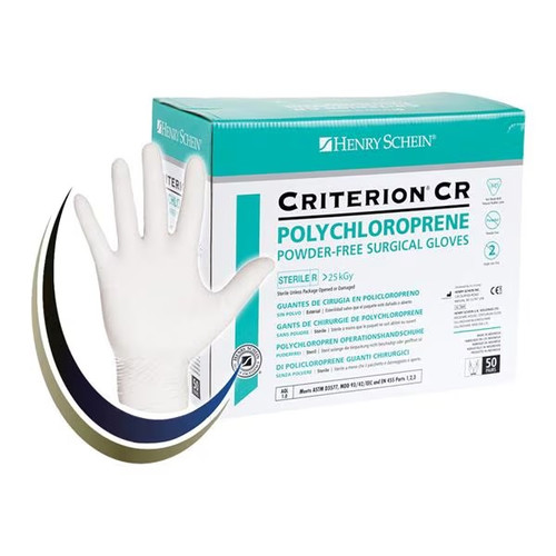 Henry Schein Size 7-1/2 Sterile Criterion Polychloroprene PF Surgical Glove (CR-SG130-7.5)