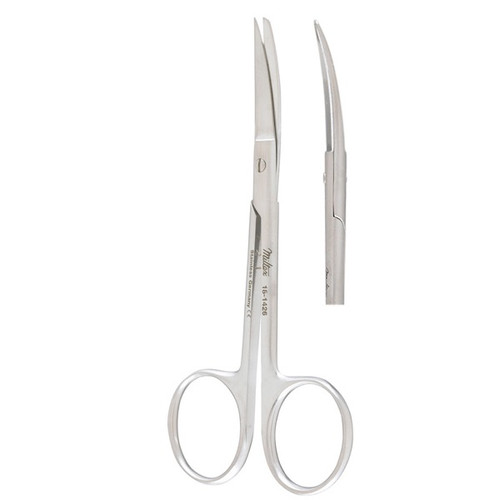 Miltex Curved Knapp-Iris Scissors with Sharp/Blunt Tips - 10.2cm