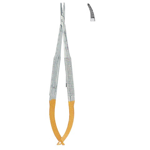 Kohler Castroviejo Curved TC Needle Holder with Round Handles (5631)