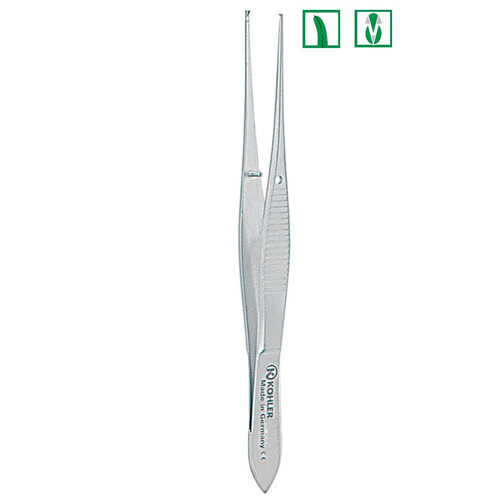 Kohler 45° Angled Graefe Iris Tissue Forceps with 1 x 2 Teeth (6512)
