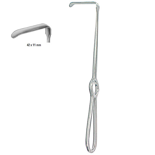 Kohler 42mm x 11mm Obwegeser Retractor with Downward Curve (4173)