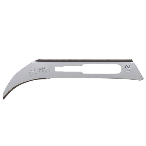 Aspen Surgical Size #12 Bard-Parker Non-Sterile Rib-Back Carbon Steel Blade (371312)