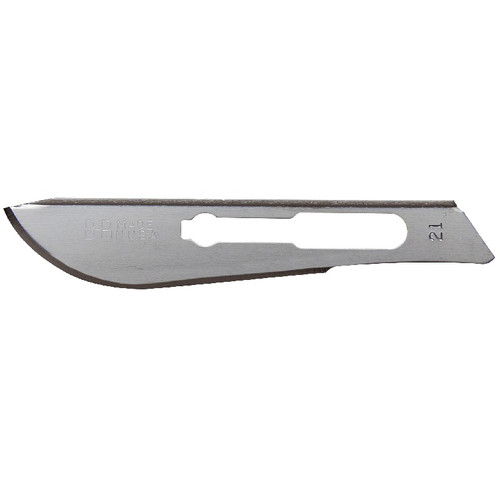 Aspen Surgical Size #21 Bard-Parker SafetyLock Carbon Steel Rib-Back Blade (371155)