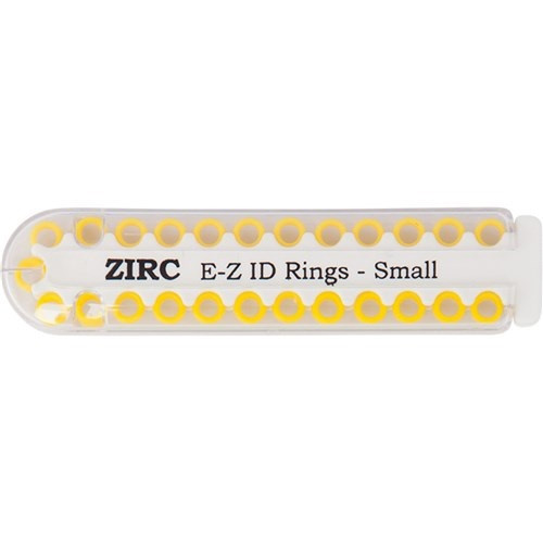 Zirc Small Neon Yellow E-Z ID Rings (70Z100O)