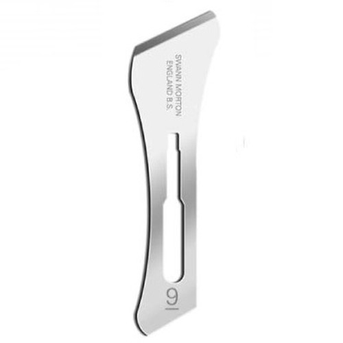 #9 Swann-Morton Sterile Carbon Steel Surgical/Podiatry Blade (00SM9)