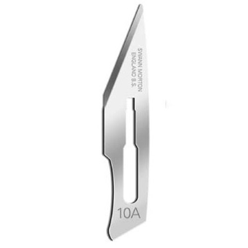 Swann Morton #10A Non-Sterile Carbon Steel Scalpel Blade - 100/Box (01SM10A) Swann Morton #10A Non-Sterile Carbon Steel Scalpel Blade - 100/Box (01SM10A)