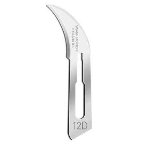 Swann-Morton #12D Sterile Stainless Steel Surgical Blade (01SM12D) Swann-Morton #12D Sterile Stainless Steel Surgical Blade (01SM12D)