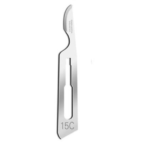 Swann Morton #15C Sterile Stainless Steel Surgical Blade (01SM15C)