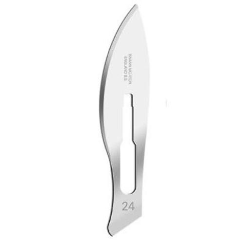 Swann-Morton #24 Sterile Stainless Steel Surgical Blade (01SM24)