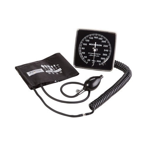 McKesson Aneroid Sphygmomanometer with Adult Black Cuff on Wall Mount (01-750W-11ABKGM) McKesson Aneroid Sphygmomanometer with Adult Black Cuff on Wall Mount (01-750W-11ABKGM)