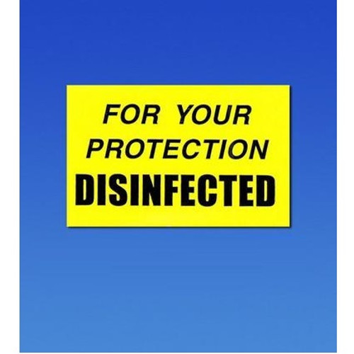 Palmero "Disinfected" Labels - 250 Labels/Roll