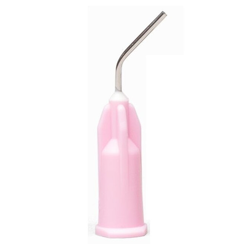 Pulpdent 20G x 1/2" Pink Pre-Bent Applicator Tip (20L20)