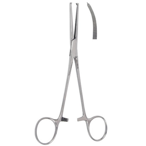 Miltex Vantage Curved Rochester-Ochsner Hemostatic Forceps with 1 x 2 Teeth (V97-162)
