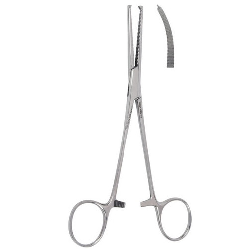 Miltex Vantage Curved Rochester-Ochsner Hemostatic Forceps with 1 x 2 Teethm (V97-166)