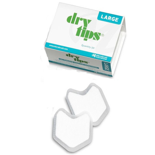 Microbrush DryTips Large White Saliva Absorbent Pads (291542)