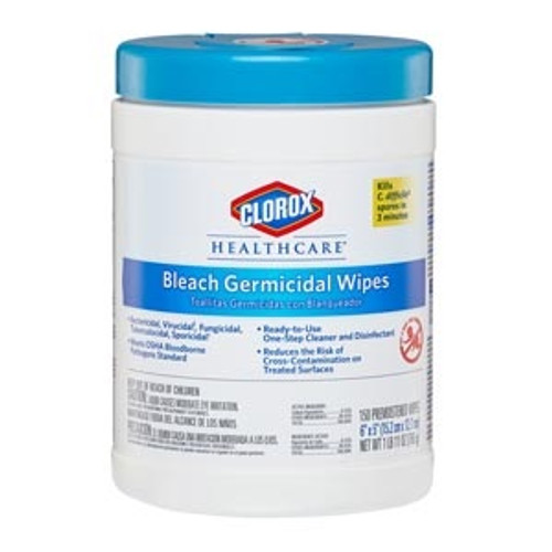 Clorox Healthcare 6" x 5" Bleach Germicidal Wipes (30577)