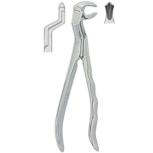 Kohler 22-1/2L Routurier Extraction Forceps with Profile Handle & Non-Slip Beaks (2182)
