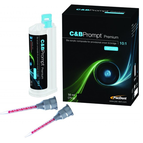 PacDent Shade A1 C&B Prompt™ 10:1 Temporary Crown & Bridge Material in 50mL Cartridge PacDent Shade A1 C&B Prompt™ 10:1 Temporary Crown & Bridge Material in 50mL Cartridge