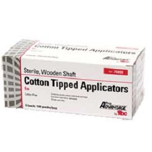 Pro Advantage Cotton Applicator with 3” Wooden Shaft in Sterile 2's (77100)