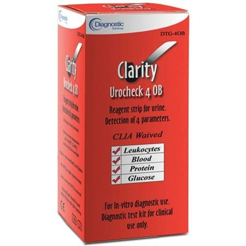 Clarity® Urocheck 4 Urine Reagent Strip - 100/Bottle Clarity® Urocheck 4 Urine Reagent Strip - 100/Bottle