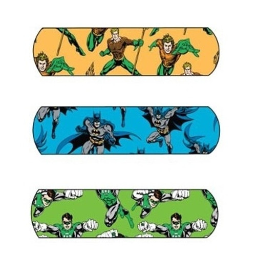 3/4" x 3" Justice League Adhesive Bandages - 1,200 Bandages/Case