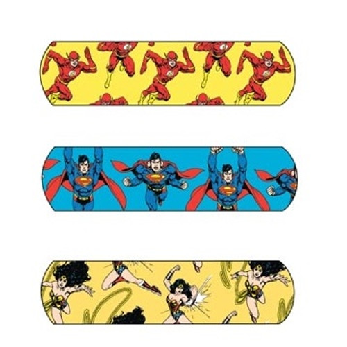 3/4" x 3" Justice League™ Adhesive Bandages - 100 Bandages/Box 3/4" x 3" Justice League™ Adhesive Bandages - 100 Bandages/Box