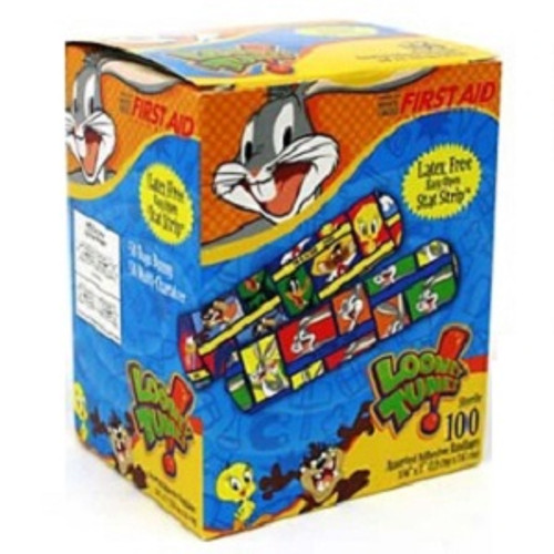 3/4" x 3" Looney Tunes™ Assortment including Bugs Bunny™ Adhesive Bandages - 100 Bandages/Box