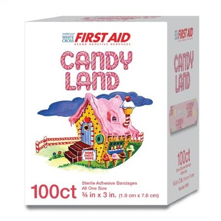 Dukal 3/4" x 3" Candy Land Adhesive Bandage (10850)