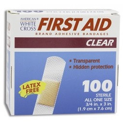 Dukal 3/4" x 3" Clear Adhesive Bandages (1475033)