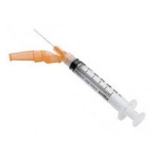 3mL Syringe with 21G x 1-1/2" Safety Hypodermic Needle - 1,200/Case