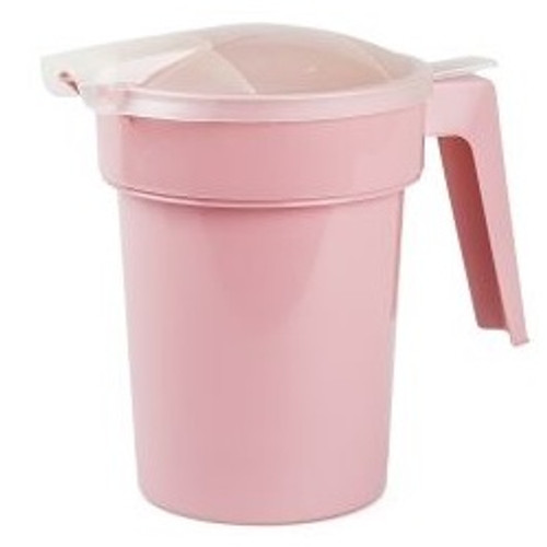 Dusty Rose 28 oz. Pitcher with Front Hinged Lid - 200/Case (H224-10) Dusty Rose 28 oz. Pitcher with Front Hinged Lid - 200/Case (H224-10)