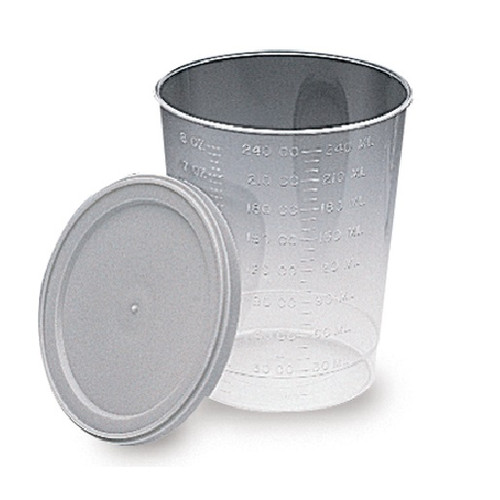 240cc Specimen Container with Snap-on Lid - 500/Case
