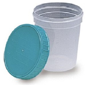 Medegen Medical 4 oz. Specimen Container with Turquoise Lid (4653)
