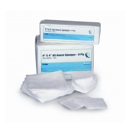 Quala 4" x 4" Non-Sterile 8-Ply Gauze Sponge (Q17804)